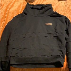 Pink cowl neck hoodie